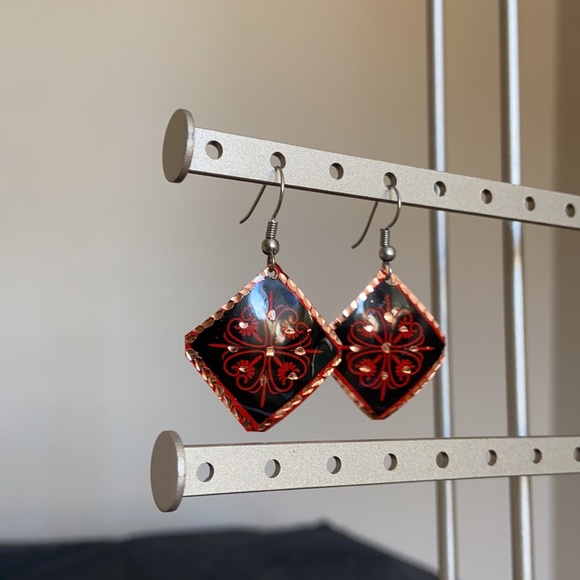 Handmade Turkish Copper Earrings - Picture 5 of 5